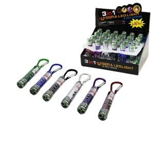 İTALYANO KA-734 ( 3İN1 BAŞLI ) LASER & LED LIGHT (RENKLİ LAZER) ( ANAHTARLIK KANCALI )*24X25