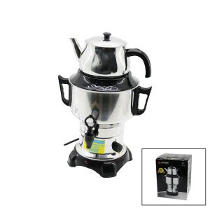 ARMAĞAN AKS-1001 ( KLASİK ÇAY SETİ= DEMLİK & SU KAZANI ) ELEKTRİKLİ SEMAVER ( 3.5LT & TEK MUSLUK ) ( 1100W ) ( 5A ) ( GİZLİ REZİSTANS )*4