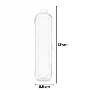 URVE UR-3579 ORG-181-182-183 ( ŞEFFAF PLASTİK ) ÇOK AMAÇLI ORGANİZER ( KAPAKLI KUTU ) (23X5.5CM) ÇATAL BIÇAK KUTUSU*12=K