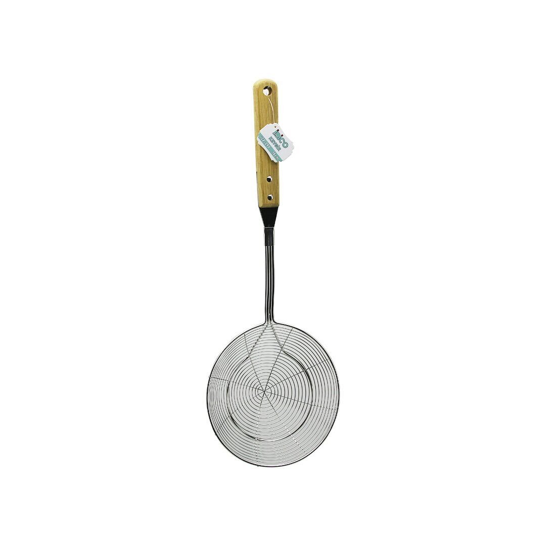 İBİCO İ22-290 ( 16CM ) ( BAMBU SAPLI ) ÇELİK METAL KEVGİR*12X10