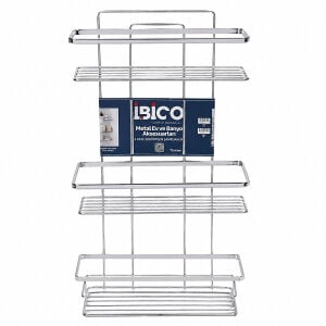 İBİCO K13-104 ( LAMALI ) ( 3 KATLI & DİKDÖRTGEN ) ( KROM ) ( METAL ) BANYO KÖŞELİK & DUŞKABİN RAF & ŞAMPUANLIK*12