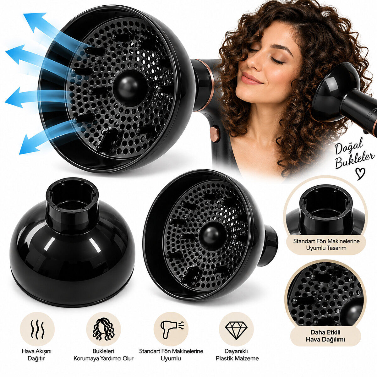 POWERTEC ( SİYAH ) VİGO BAŞLIK ( SAÇ ŞEKİLLENDİRİCİ )*48