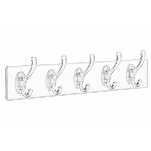 BAYSA-136 ( 5 KOLLU=6.2CM ) MİKA KRİSTAL PLASTİK ( ŞEFFAF ASKI ) ( ŞEFFAF PVC YAPIŞKANLI MONTAJ ) ( 6.4X29.3CM )*30X10