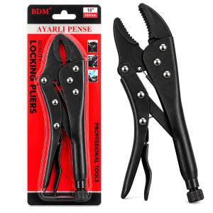 BDM ( SİYAH ) ( 10'' ) ( 250 MM ) ( KOMPLE METAL ) KİLİTLİ & AYARLI PENSE*60