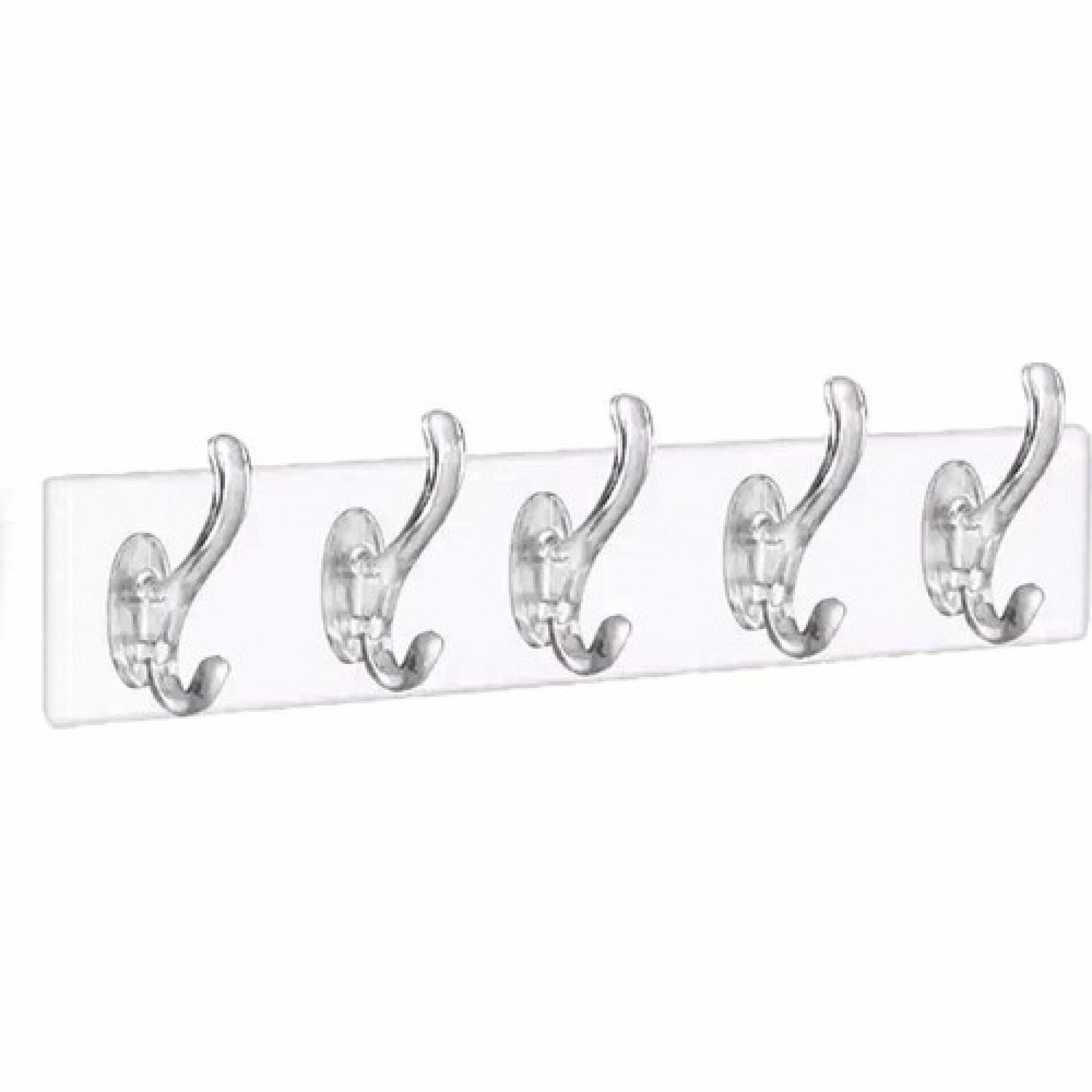 BAYSA-136 ( 5 KOLLU=6.2CM ) MİKA KRİSTAL PLASTİK ( ŞEFFAF ASKI ) ( ŞEFFAF PVC YAPIŞKANLI MONTAJ ) ( 6.4X29.3CM )*30X10