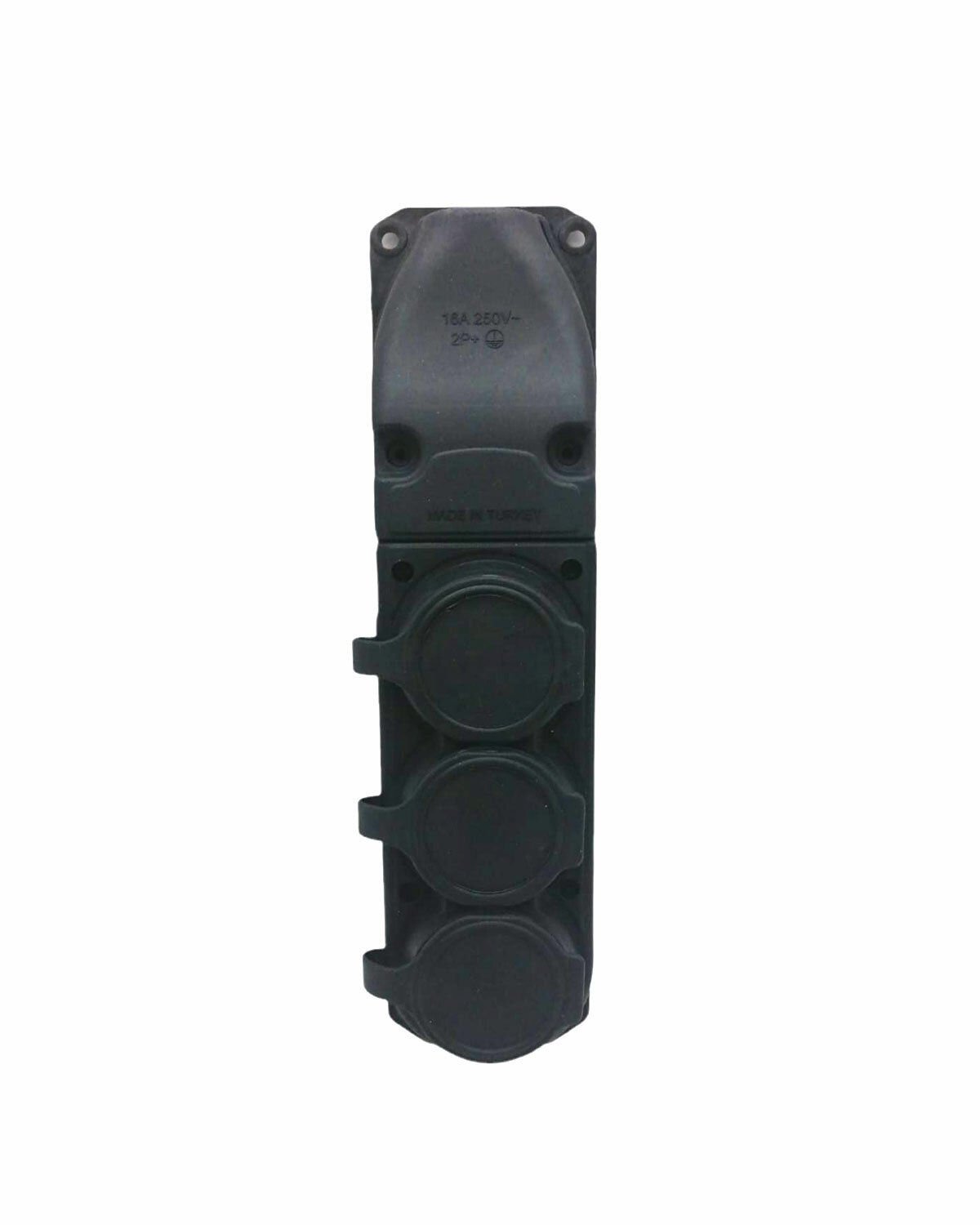 İBİCO ( 3LÜ ) ( KAUCUK ) TOPRAKLI ( KLEMENS KAPAKLI ) ( 16A & 250V )*72