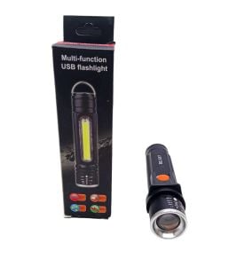 RANCHİ MULTİ-FUNCTİON RC-517 ZOOMLU USB ŞARJLI EL FENERİ METAL KASA*240