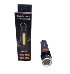 RANCHİ MULTİ-FUNCTİON RC-517 ZOOMLU USB ŞARJLI EL FENERİ METAL KASA*240