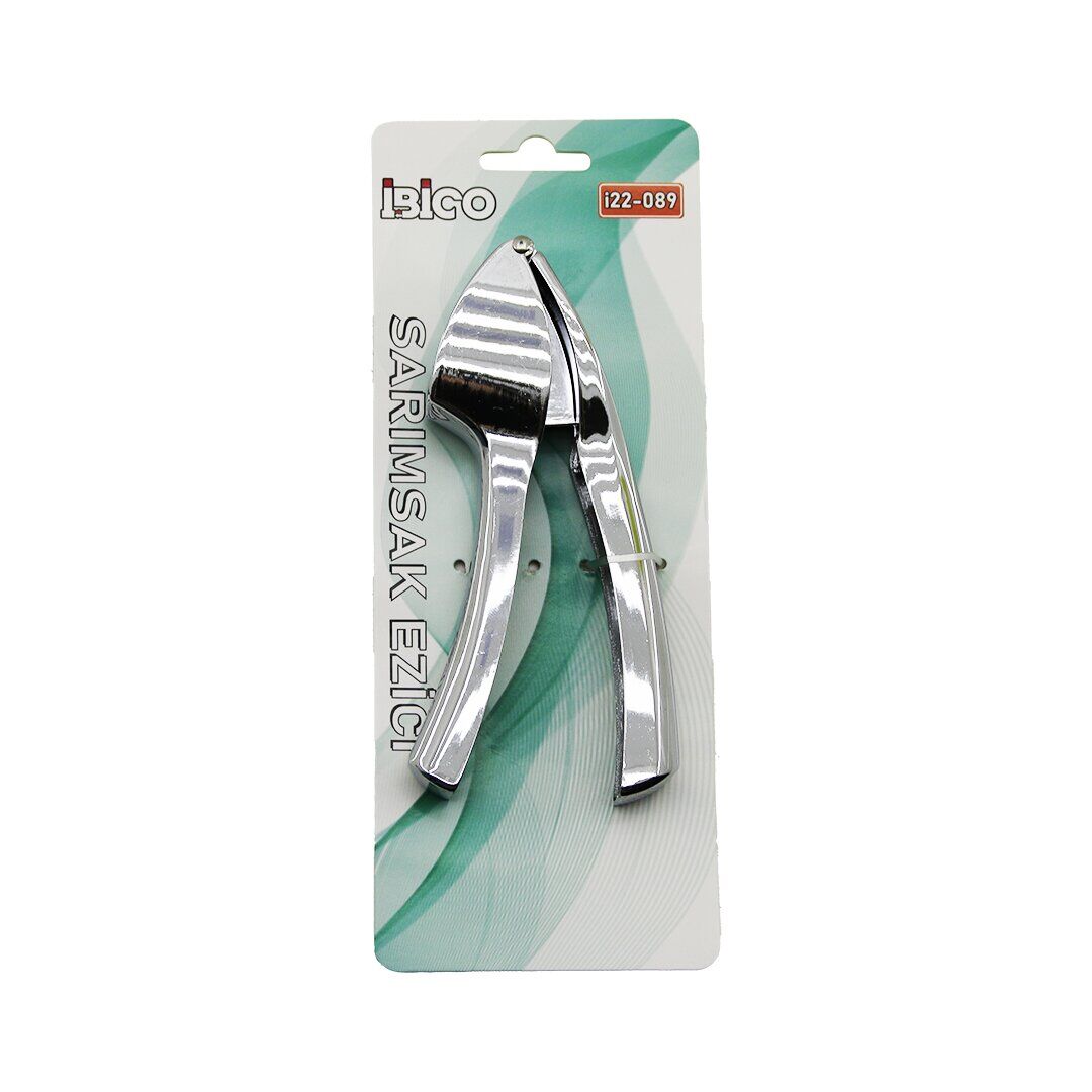 İBİCO İ22-089 ( OVAL HAZNE & KOLLAR=9X14.5CM ) ( ÇELİK METAL ) SARIMSAK EZİCİ ( KOLLU PRES MODELİ )*120