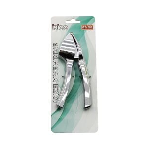 İBİCO İ22-089 ( OVAL HAZNE & KOLLAR=9X14.5CM ) ( ÇELİK METAL ) SARIMSAK EZİCİ ( KOLLU PRES MODELİ )*120