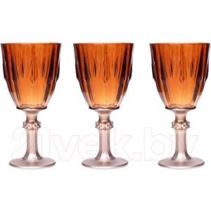 200 CC METALIK DEGRADE BOYALI 3LÜ AYAKLI CAM BARDAK SETİ *8