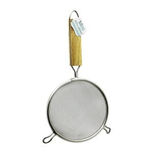 İBİCO İ22-304 ( 20CM ) ( 2 KULAKLI ) ( AHŞAP SAPLI ) TEL SÜZGEÇ ( METAL ÇERÇEÇEVE ) ( SAP: 14.5CM )*12X20