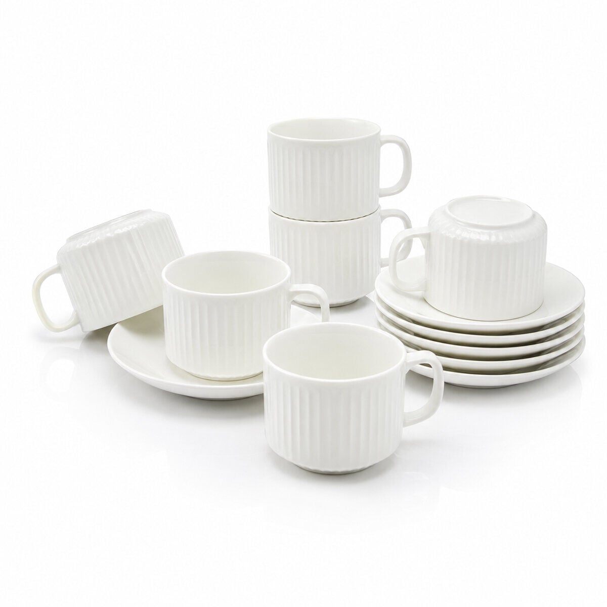 NEWLİFE CLKN-1652-A-B-C-D-E-H ( 12PCS=6-TAKIM ) PORSELEN KAHVE FİNCANI*18