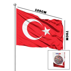 ORMİ ( 70X105CM ) ( ALPAKA KUMAŞ ) TÜRK BAYRAK*120
