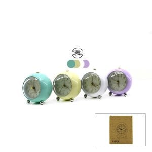 TWIN BELL ALARM CLOCK BGC-21 YUVARLAK MASA ÇALAR SAAT ( METAL KASA RENKLİ ) ( PİLLİ & IŞIKLI ) ( ÇAP: 8CM )*100