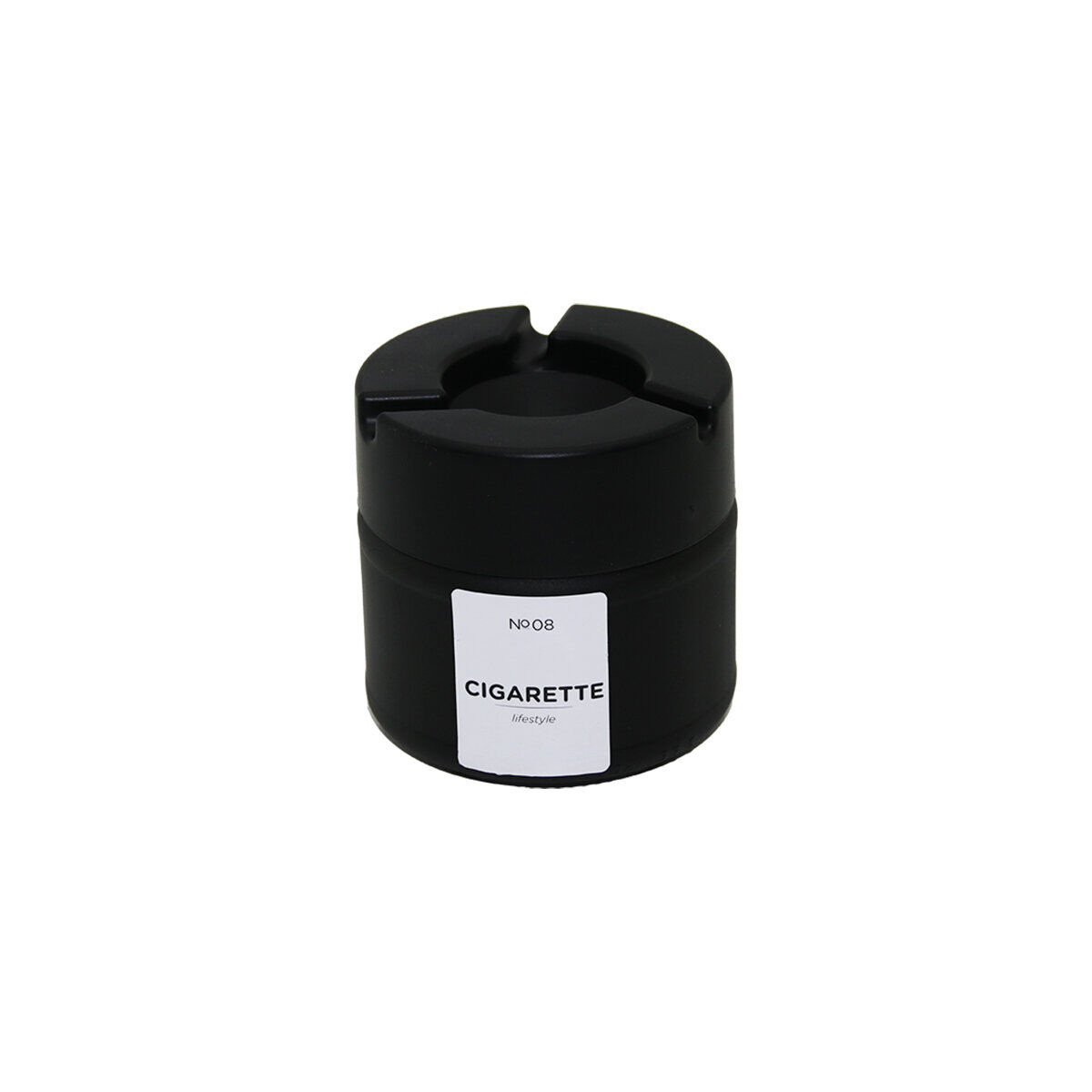 QLUX C-00567 ( 300CC ) ( SİYAH CAM ) KÜLLÜK ( SİYAH PLASTİK KAPAK ) ( NO-08 CIGARETTE & KÜL TABLASI )*24=K
