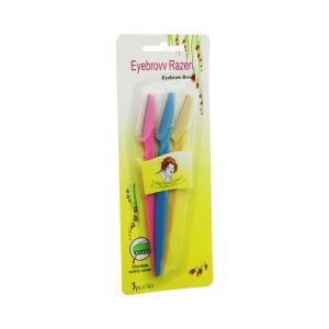 İBİCO EYEBROVV RAZERİ İ15-042 ( 3PCS ) KAŞ USTURASI ( PLASTİK RENKLİ SAPLI )*12X100