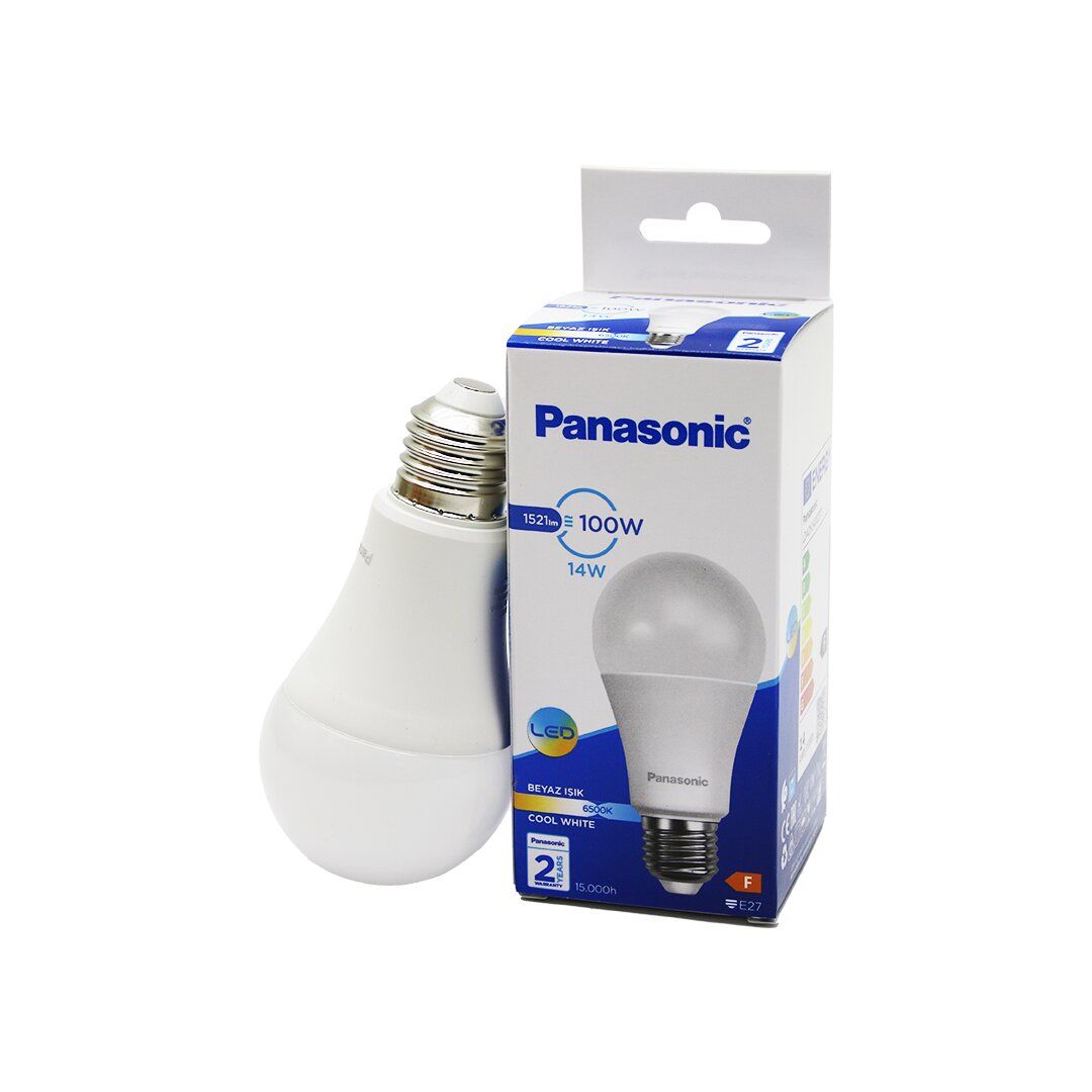 PANASONİC ( BEYAZ ) ( E27 ) ( 14W ) LED AMPUL ( COOL WHİTE ) ( 6500K )*20X5