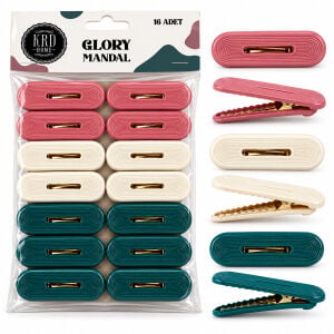 KRD HOME KRD-8756 ( 16PCS ) GLORY ÇAMAŞIR MANDALI ( RENKLİ PLASTİK & KABARTMA DESENLİ )*144