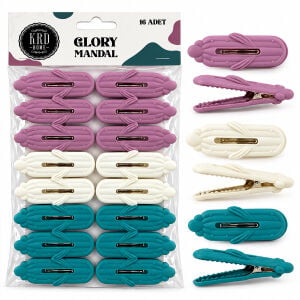 KRD HOME KRD-8758 ( 16PCS ) GLORY ÇAMAŞIR MANDALI ( RENKLİ PLASTİK & KABARTMA DESENLİ )*144