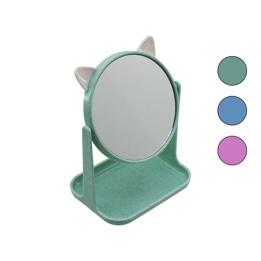 İBİCO İ15-025 ( 6'' & 15CM ) ( YUVARLAK ) ( KULAKLI ) MAKYAJ AYNASI ( RENKLİ PLASTİK ) ( TAKILIK SEPETLİ=12X15.5CM )*72