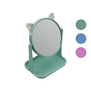 İBİCO İ15-025 ( 6'' & 15CM ) ( YUVARLAK ) ( KULAKLI ) MAKYAJ AYNASI ( RENKLİ PLASTİK ) ( TAKILIK SEPETLİ=12X15.5CM )*72