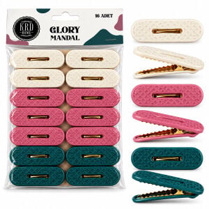 KRD HOME KRD-8755 ( 16PCS ) GLORY ÇAMAŞIR MANDALI ( RENKLİ PLASTİK & KABARTMA DESENLİ )*144