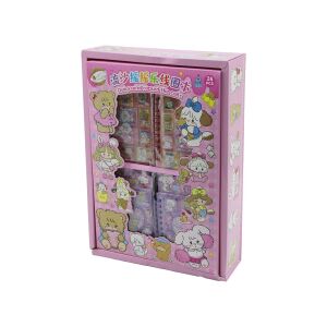 QUİCKSAND CY-DL (SULU YILDIZLI KAPAK) (TELLİ NOT DEFTERİ=30 YAPRAK) (HAYVAN RESİM) PVC & KAĞIT STİCKER=4+4 YAPRAK) (8.8X10.8CM)*24X21