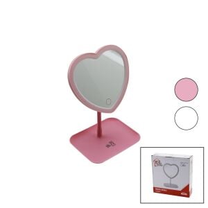 BELLA HOUSE K-0705 ( KALPLİ ) ( 7'' ) ( LEDLİ & USB ŞARJLI ) MAKYAJ AYNASI ( 90°AYARLI ) ( TAKILIKLI AYAK )( RENKLİ PLS. )*60