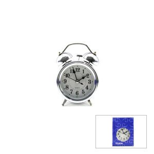 TWIN BELL ALARM CLOCK BGC-20 YUVARLAK MASA ÇALAR SAAT ( METAL KASA KROM ) ( PİLLİ & IŞIKLI ) ( ÇAP: 8.CM )*100