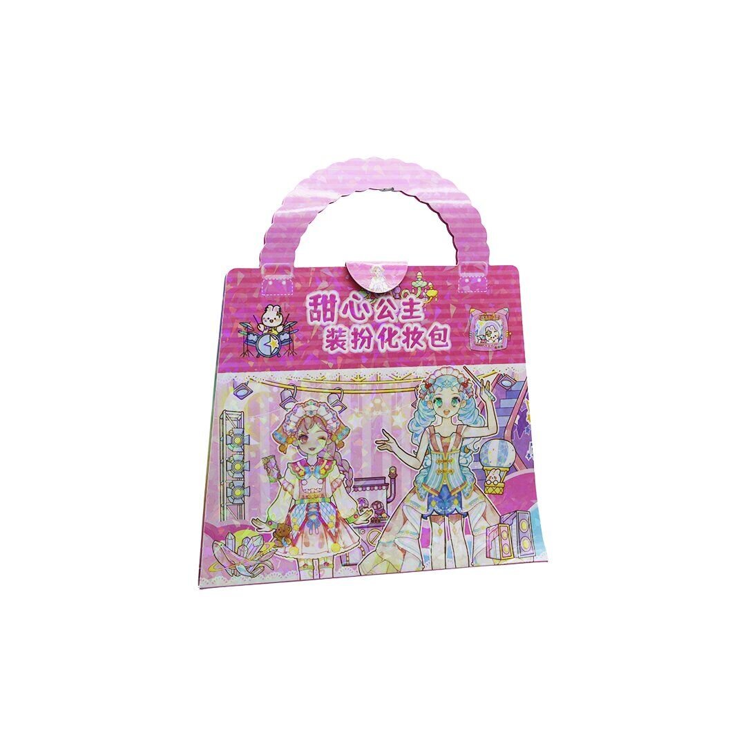 KL-170 (KARTON ÇANTALI) (STİCKER=5-YPRK=KIZ GİYSİ& YİYECEK& DÖVME) (BOYAMA & KIZ GİYDİRME=4+4 KARTON-KAĞIT)(16X16CM)*6X54