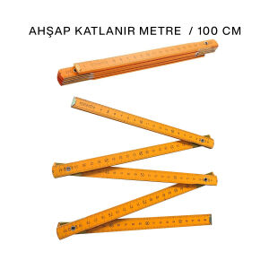 KRT-1083 AHŞAP KATLANIR METRE ( 1MT )*24X20