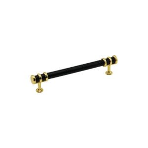 İBİCO-943 ( 12.8CM ) ( YÜZÜK ALTIN & KULP SİYAH ) BORU ÇEKMECE KULP*10X5