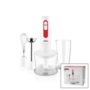 SİNBO SHB-3100S TURBO EL BLENDER SETİ (DOĞRAYICI& MİKSER& BLENDER) (2 KADEME HIZ) (600ML HAZNE & 700ML ÖLÇÜ KABI)*4