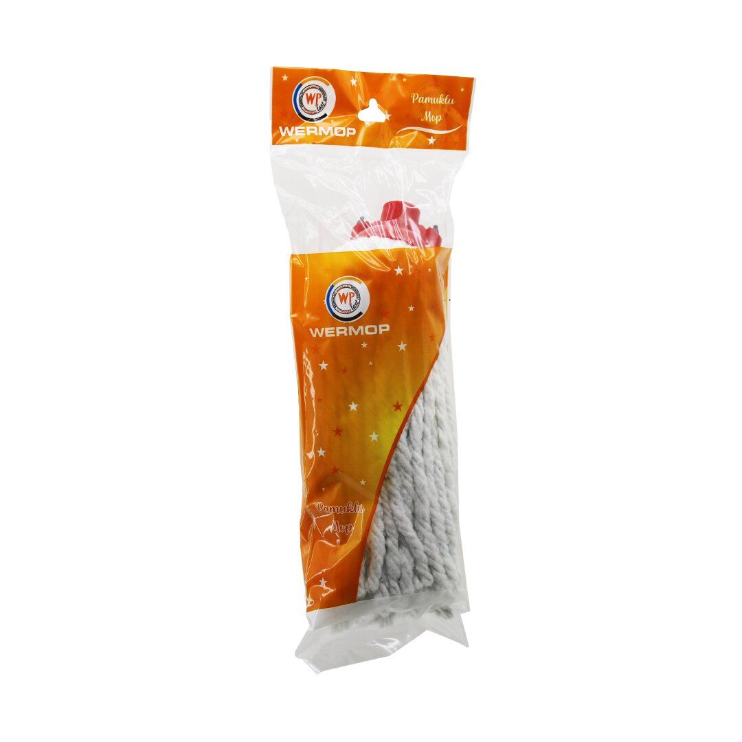WERMOPLAST WM-502 ( ORTA ) ( KLASİK SAP TUTACAK ) ( ÖRGÜLÜ İPLİ=23CM ) PÜSKÜL PAMUKLU MOP*60