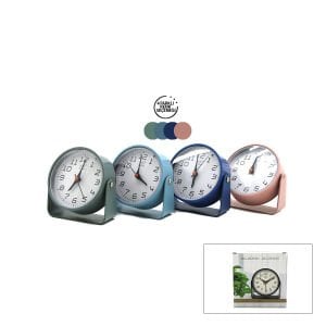 ALARM CLOCK BGC-8 GH-215 YUVARLAK MASA ÇALAR SAAT ( PALASTİK KASA & RENKLİ & STANDLI ) ( PİLLİ & IŞIKLI ) ( ÇAP: 9.5CM )*80