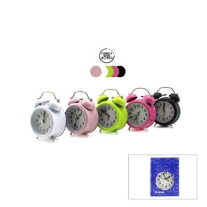 TWIN BELL BGC-9 YUVARLAK MASA ÇALAR SAAT ( METAL KASA RENKLİ ) ( PİLLİ & IŞIKLI ) ( ÇAP: 8CM )*100