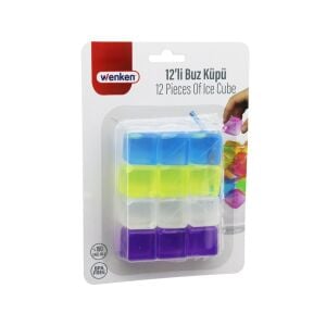 WENKEN UR-3456 ( 12PCS ) BUZ KÜPÜ ( SU DOLU & RENKLİ PLASTİK ) ( 2.5CM3) ( KARTELA AMBALAJ )*24=K
