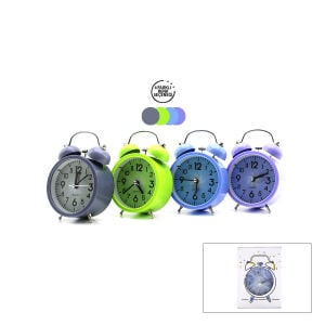 HUARI BGC-24 M01 YUVARLAK MASA ÇALAR SAAT ( PLASTİK KASA RENKLİ ) ( PİLLİ & IŞIKLI ) ( ÇAP: 9CM )*100