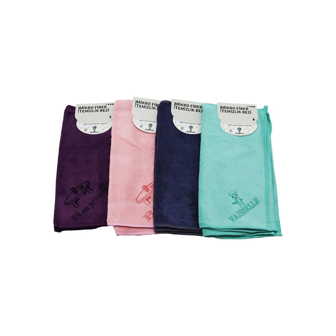 VAISSELLE BAYSA-1405 ( 2PCS ) ( 30 X 30CM ) ( RENKLİ MİKROFİBER ) TEMİZLİK BEZİ*24X20
