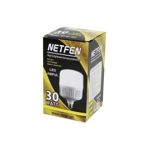 NETFEN NF-30T ( 30W & E27 ) TORCH LED AMPUL ( 10000K= SOĞUK BEYAZ ) ( 8.000 SAAT ÖMÜR )*5X10