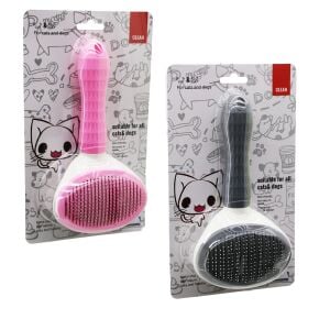 İBİCO CLEAN İ21-068 (PRATİK PET TÜY FIRÇASI) (KEDİ - KÖPEK TARAK & TEMİZLİK FIRÇASI) (BAS TUŞA=TARAK TEMİZLE) (PET SHOP)*100