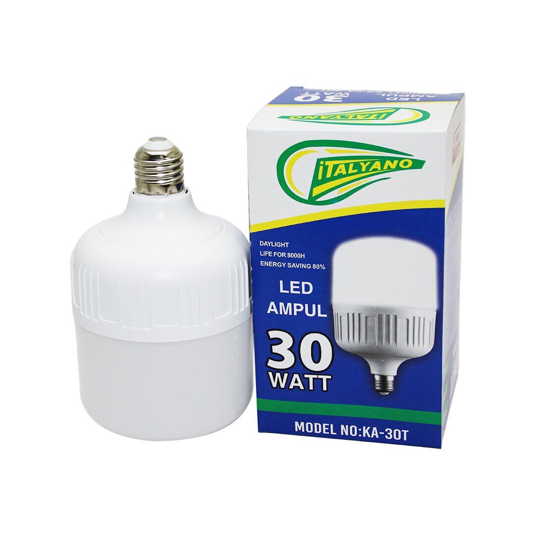 İTALYANO KA-30T ( 30W & E27 ) TORCH LED AMPUL ( 10000K= SOĞUK BEYAZ ) ( 8.000 SAAT ÖMÜR )*5X10
