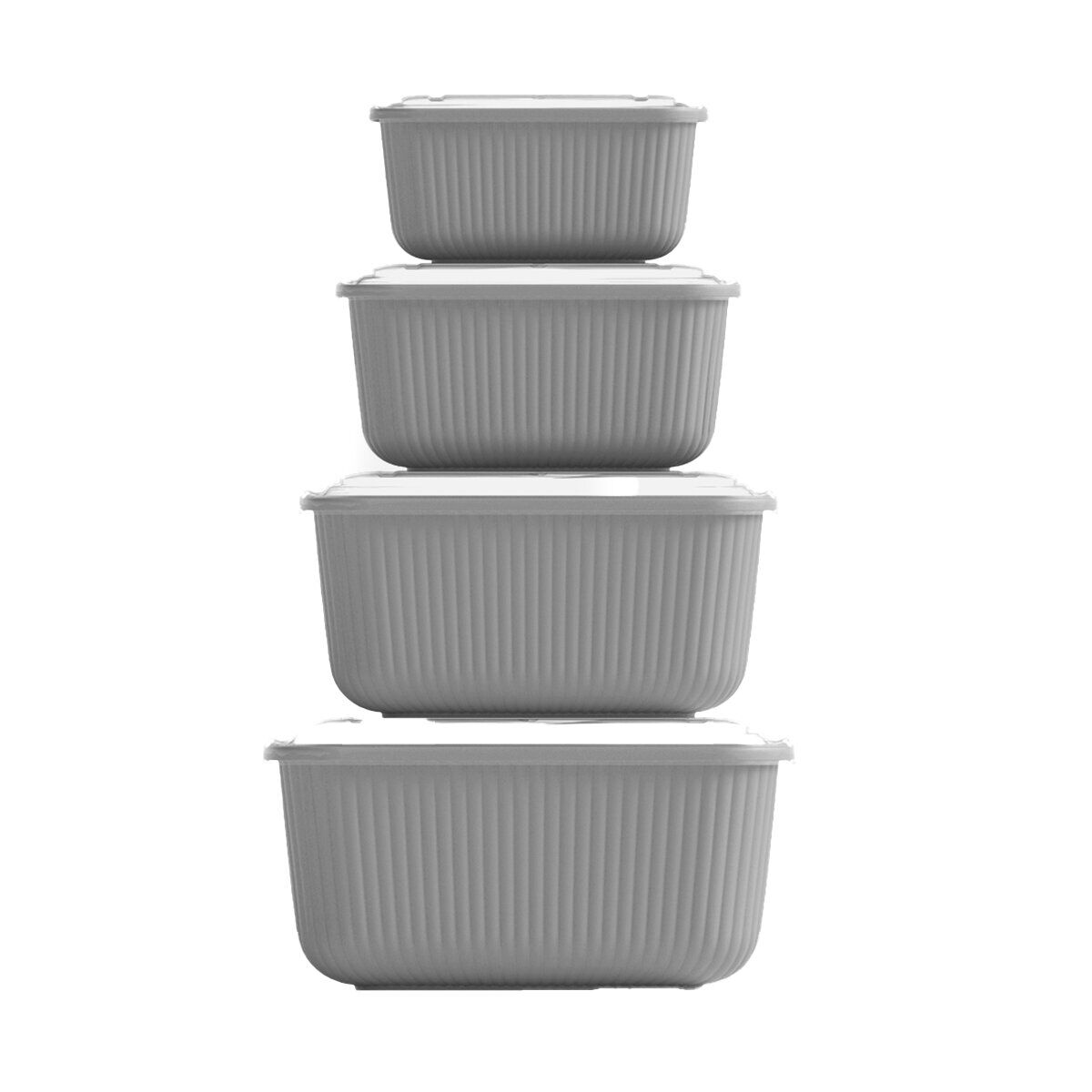 DÜNYA-30950-999 ( DİKDÖRTGEN ) ( 3PCS= 600-1100-1800-3000ML ) SIZDIRMAZ SAKLAMA KABI & KUTUSU SET (RENKLİ & ŞEFFAF PLS.KAP)*12=K