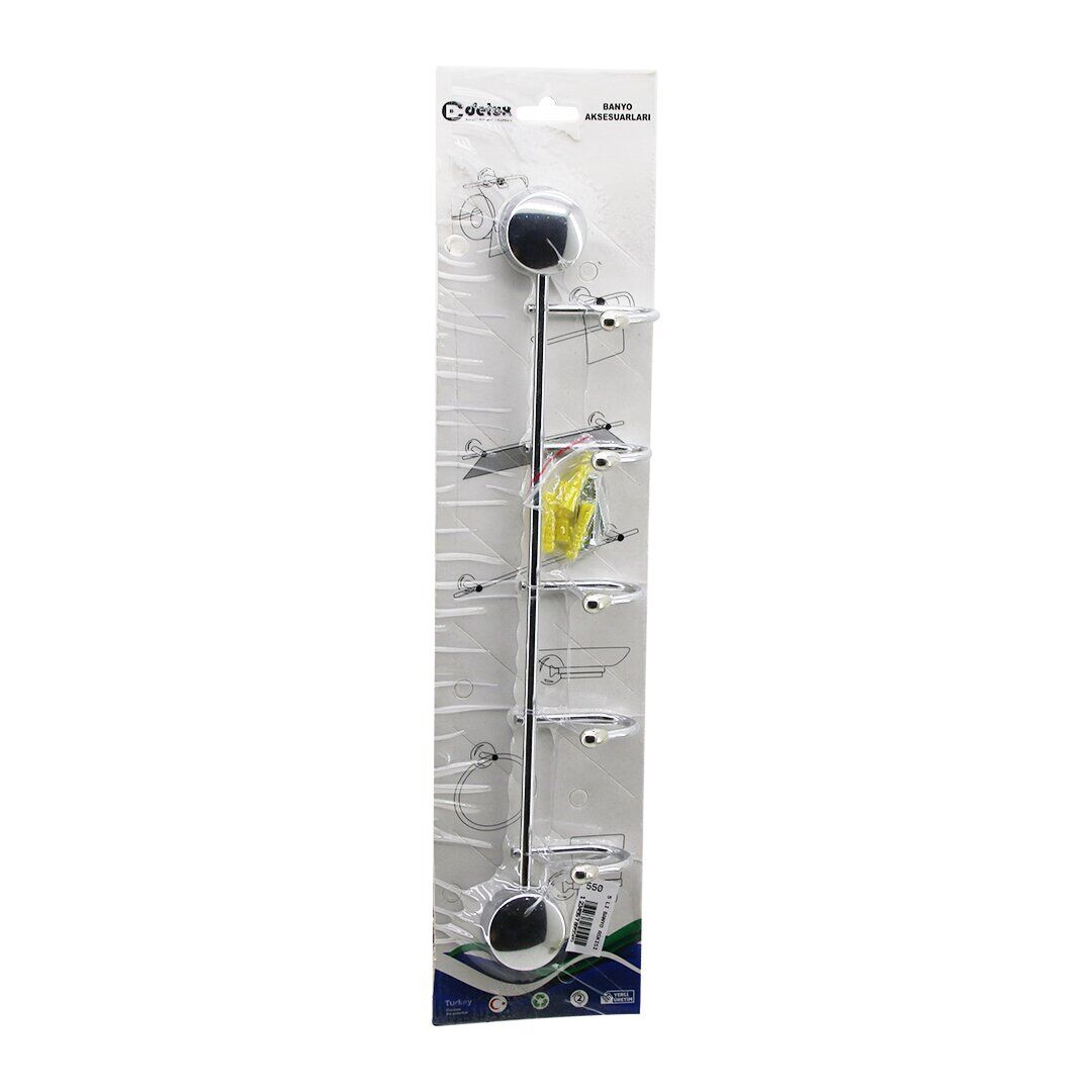 DELUX BANYO KOD-550 ( 5 KOLLU ) ( KROM ) BANYO ASKISI ( VİDALI MONTAJ )*50