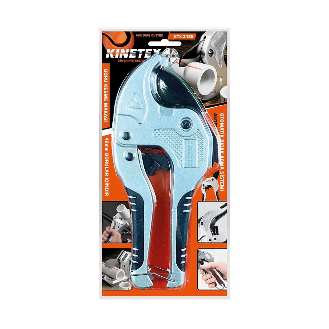 KINETEX KTX-3135 ( PVC BORU ) KESME MAKASI ( 42MM BORULAR İÇİN ) ( OTOMATİK BIÇAK AÇMA SİSTEMİ )*60