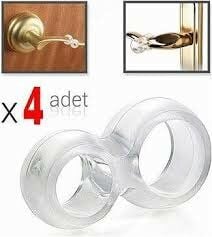 BURÇİN ERK-044 ( 4PCS ) ( ŞEFFAF SİLİKON PLASTİK ) KAPI PENCERE STOPERİ*24X1