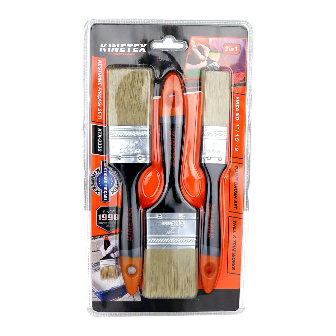 KINETEX KTX-3330 ( 3 PCS & NO:1'' / 1.5'' / 2'' ) KESTİRME FIRÇA SET*120