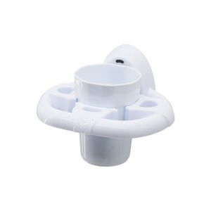 QLUX L-00617 DECO DİŞ FIRÇALIK  ( BEYAZ PLASTİK ) ( YAPIŞKANLI & DUVARA MONTE )*24