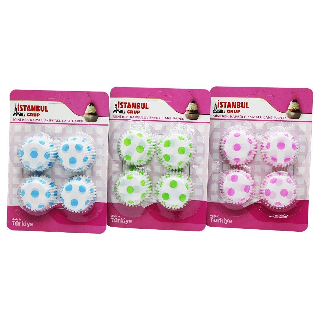 İSTANBUL GRUP KOD-413 ( MİNİ ) MUFFİN ( İNCE KAĞIT ) KEK KAPSÜLÜ ( KARTELA AMBALAJ )*250